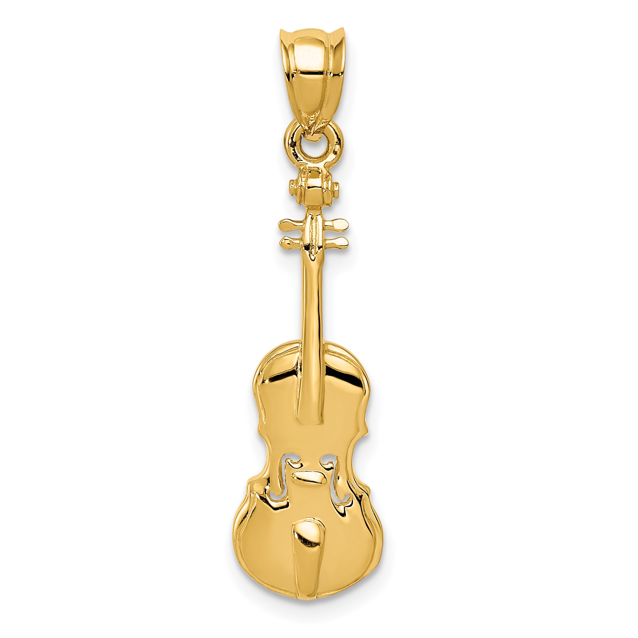 14k 2D Violin Charm Main image