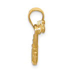 14K Gold 3D Guitar Charm with Polished Finish for Men
