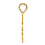 14K Gold I LOVE MY WIFE Pendant Solid, Casted, Flat Back Design