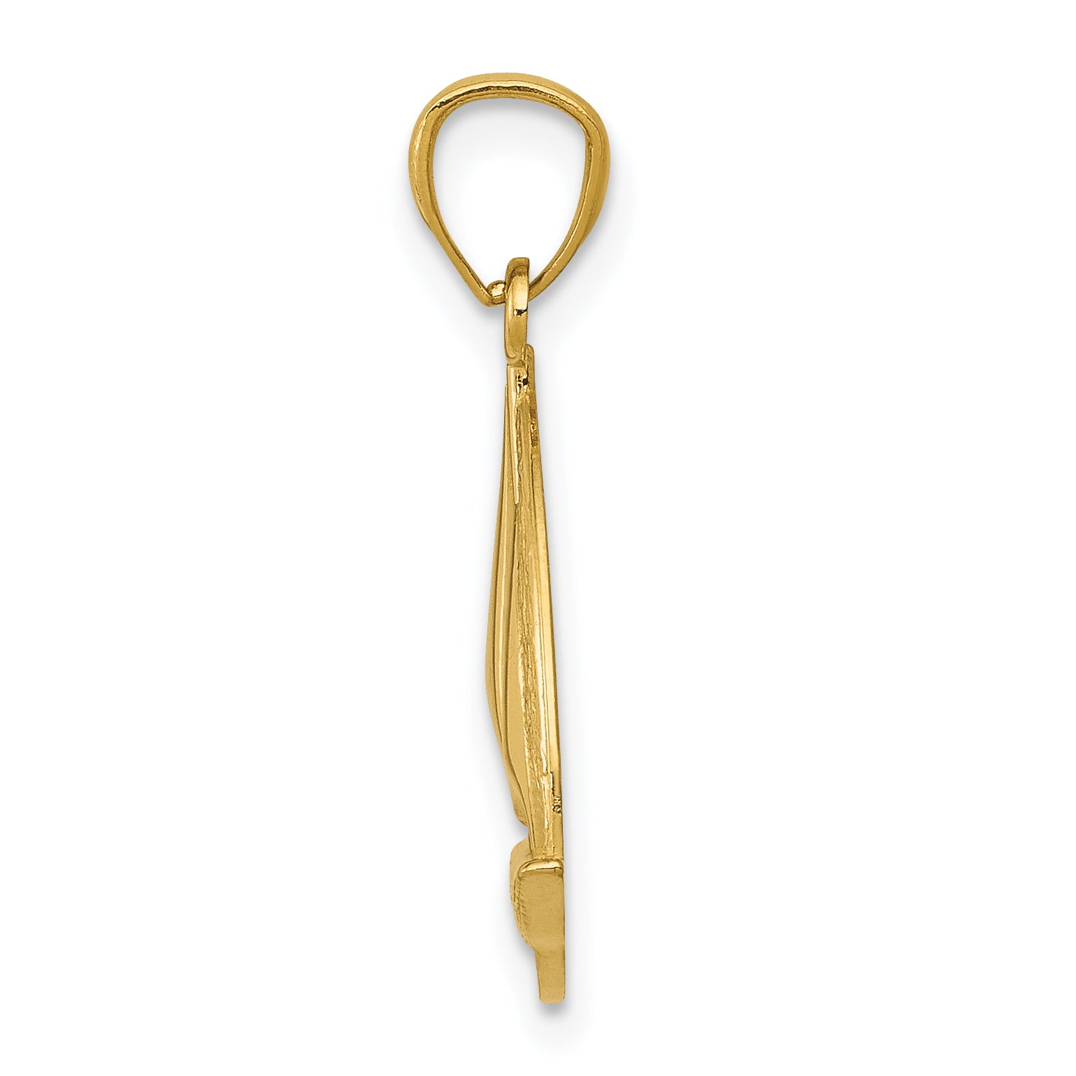 14K Gold Sailboat Pendant for Men Solid Casted Nautical Charm Secondary image