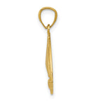 14K Gold Sailboat Pendant for Men Solid Casted Nautical Charm
