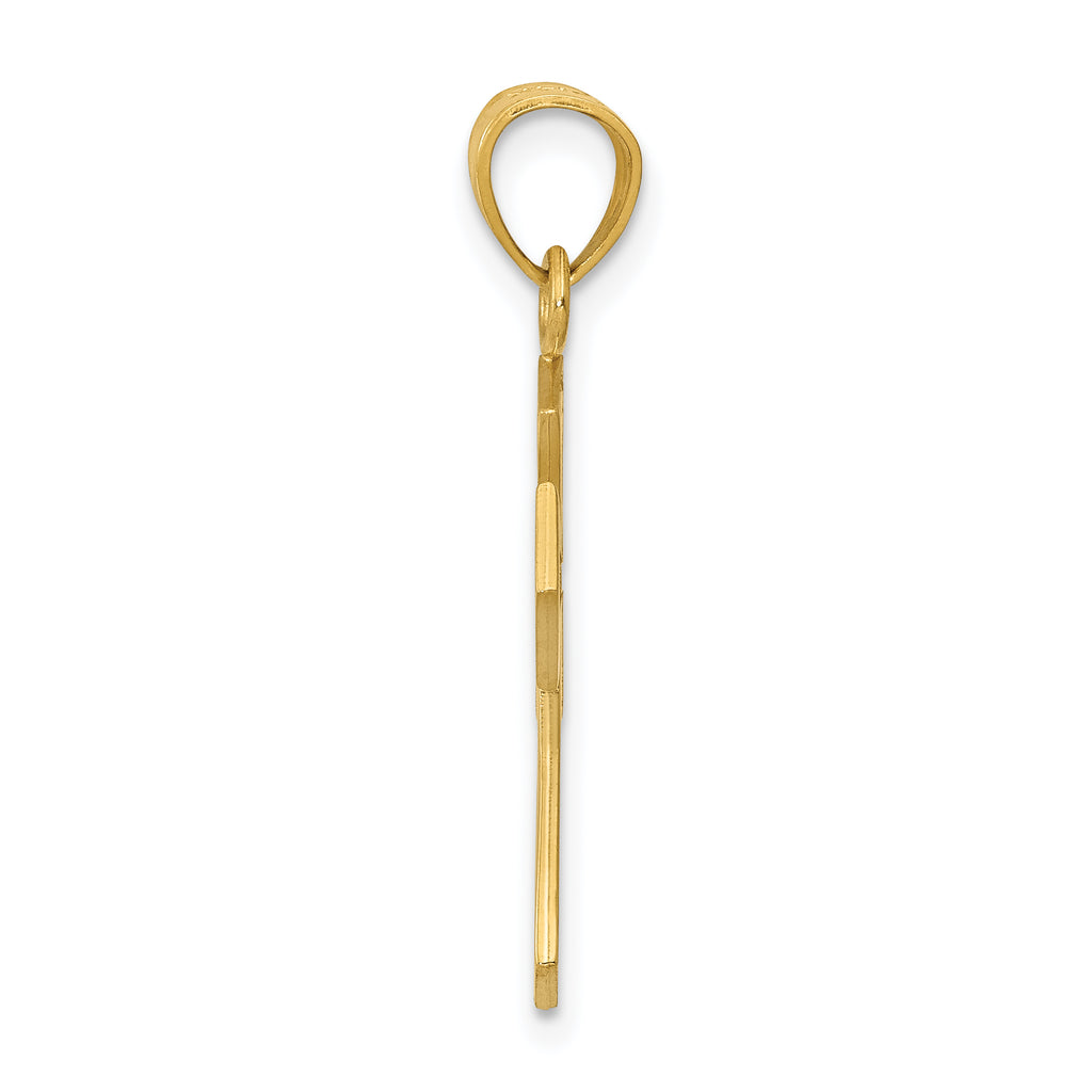 14K Gold Reversible Passion Cross Pendant Elegant Casted Design
