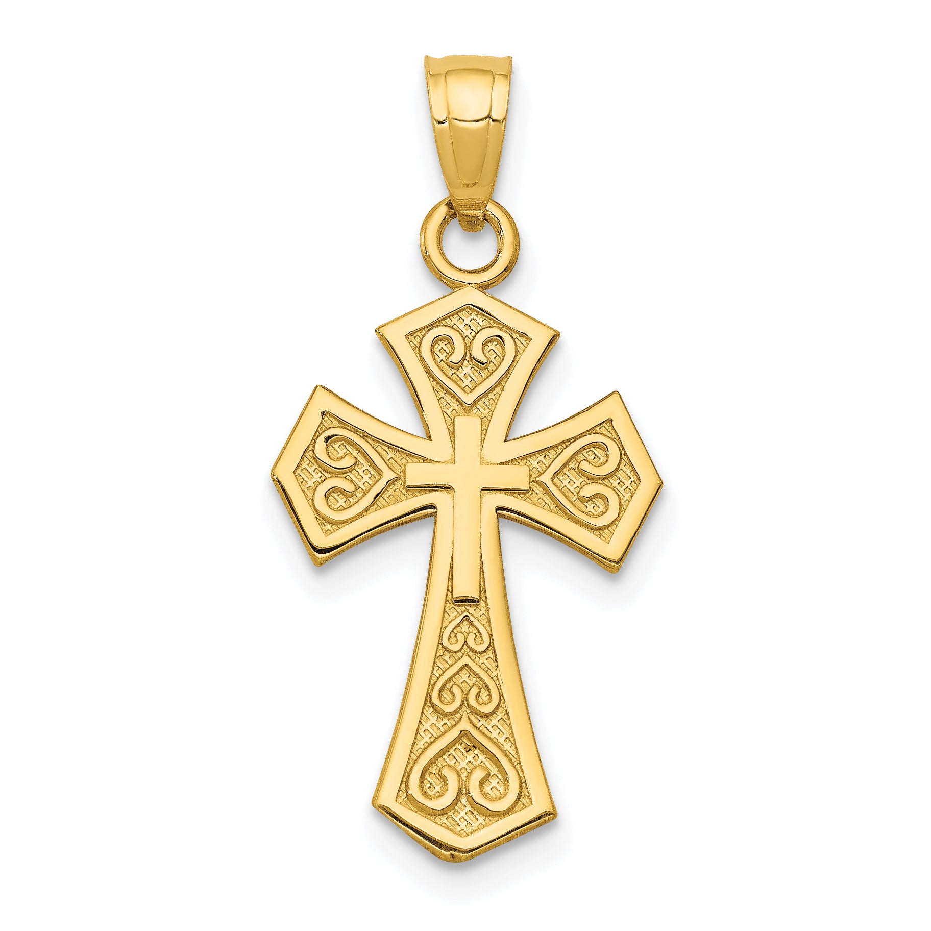 14k Reversible Passion Cross Pendant Main image