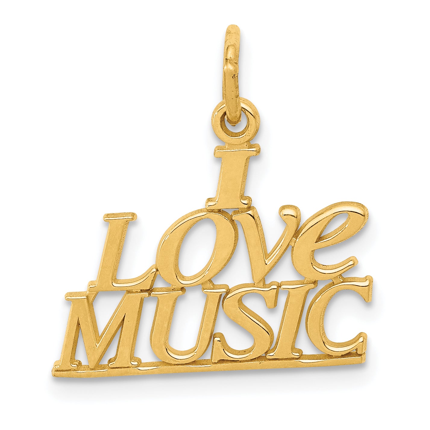 14K I LOVE MUSIC Charm Main image