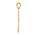14K Gold Beaded Cross with Heart Pendant  Polished, Solid, Elegant Design