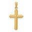 14K Cross with Striped Border Pendant