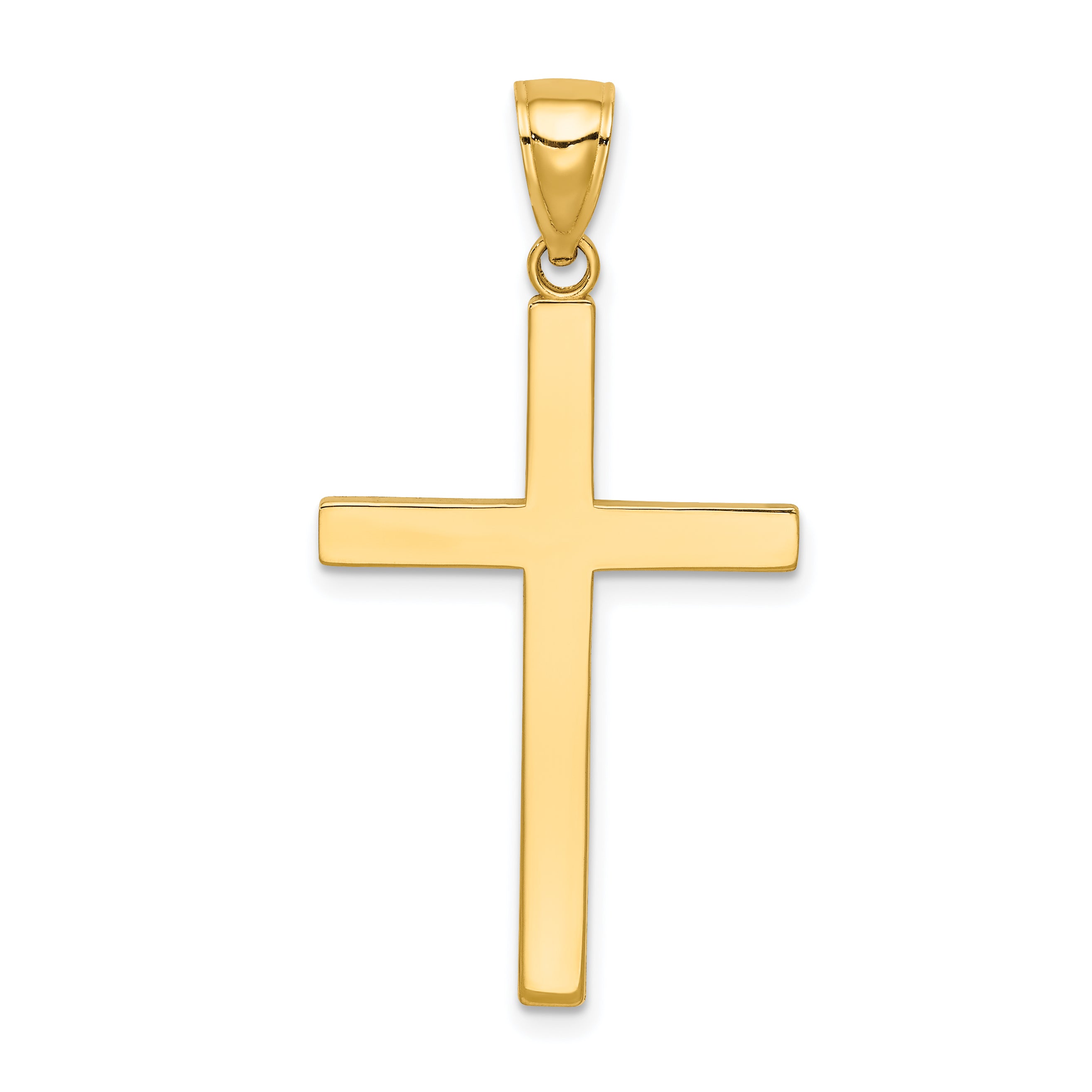 14K Solid Reversible Latin Cross Pendant Main image