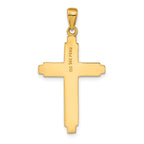 14K Gold Solid Cross Pendant Classic Design, Casted Craftsmanship