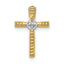 14k w/Rhodium Cross Pendant