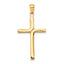 14K Satin Finish Accent Stick Cross Pendant