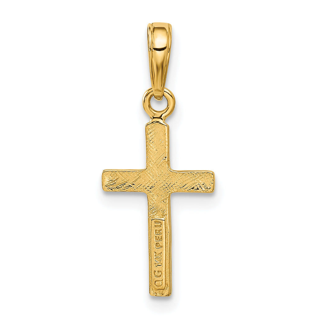 14K Gold Cross Pendant with Solid Cast Design Elegant & Timeless