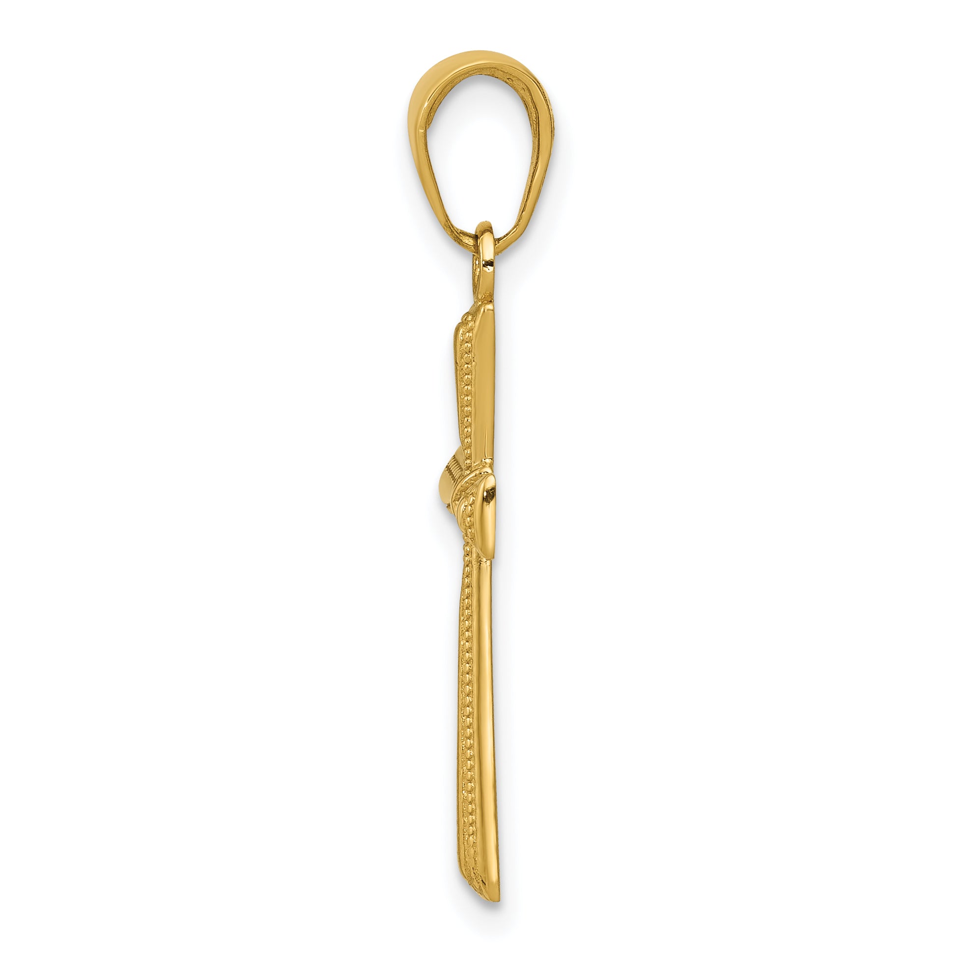 14K Gold Diamond-Cut X Cross Pendant with Elegant Concave Design Secondary image
