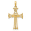 14K Claddagh Cross Pendant