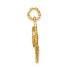 14k Comb and Scissors Charm