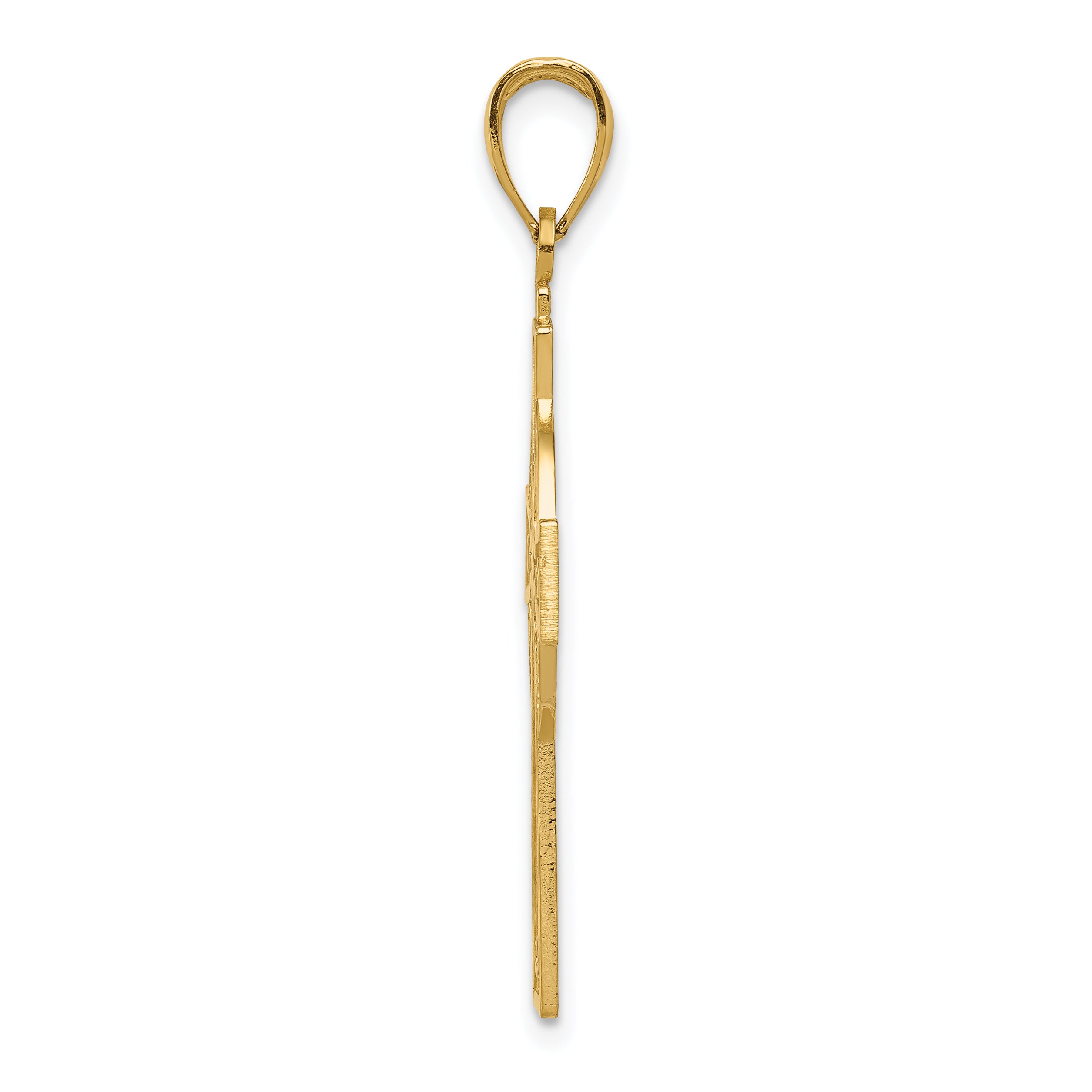 14K Gold Celtic Cross with Eternity Circle Pendant  Solid Cast, Elegant Design Secondary image