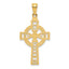 14K Celtic Cross with Eternity Circle Pendant