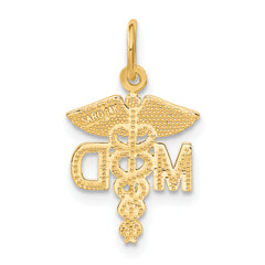 14k M.D. Caduceus Charm