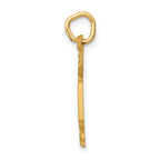 14K Gold RN Nurse Charm with Brushed Finish Elegant and Gift Ready