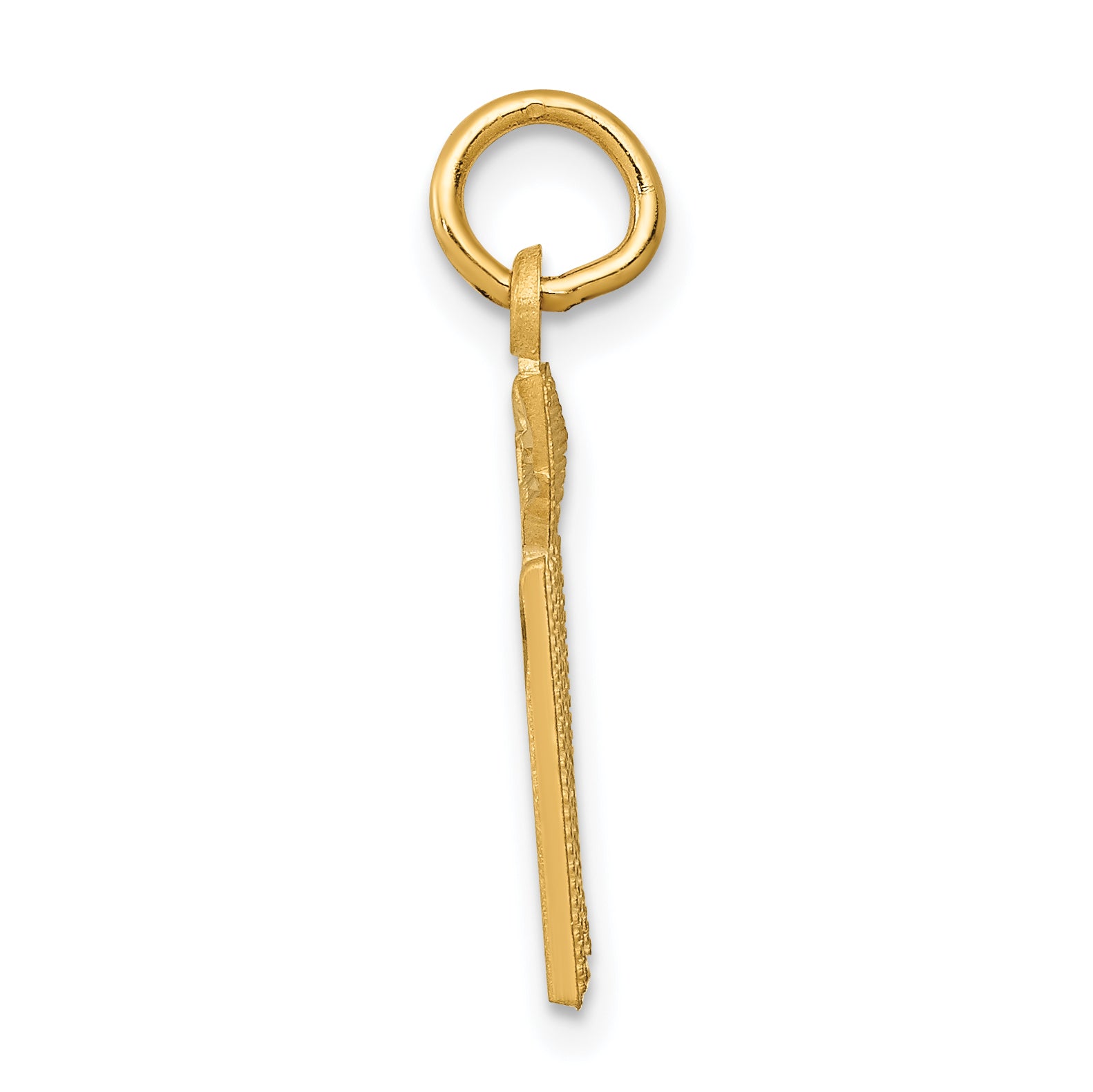 14K Gold RN Nurse Charm with Brushed Finish  Elegant, Themed Jewelry Secondary image