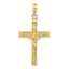 14K Diamond-cut Fancy Tipped Crucifix Pendant