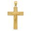 14K Textured Crucifix Latin Cross Pendant