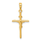 Stick Style Crucifix Pendant in 14K Yellow Gold