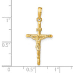 Stick Style Crucifix Pendant in 14K Yellow Gold