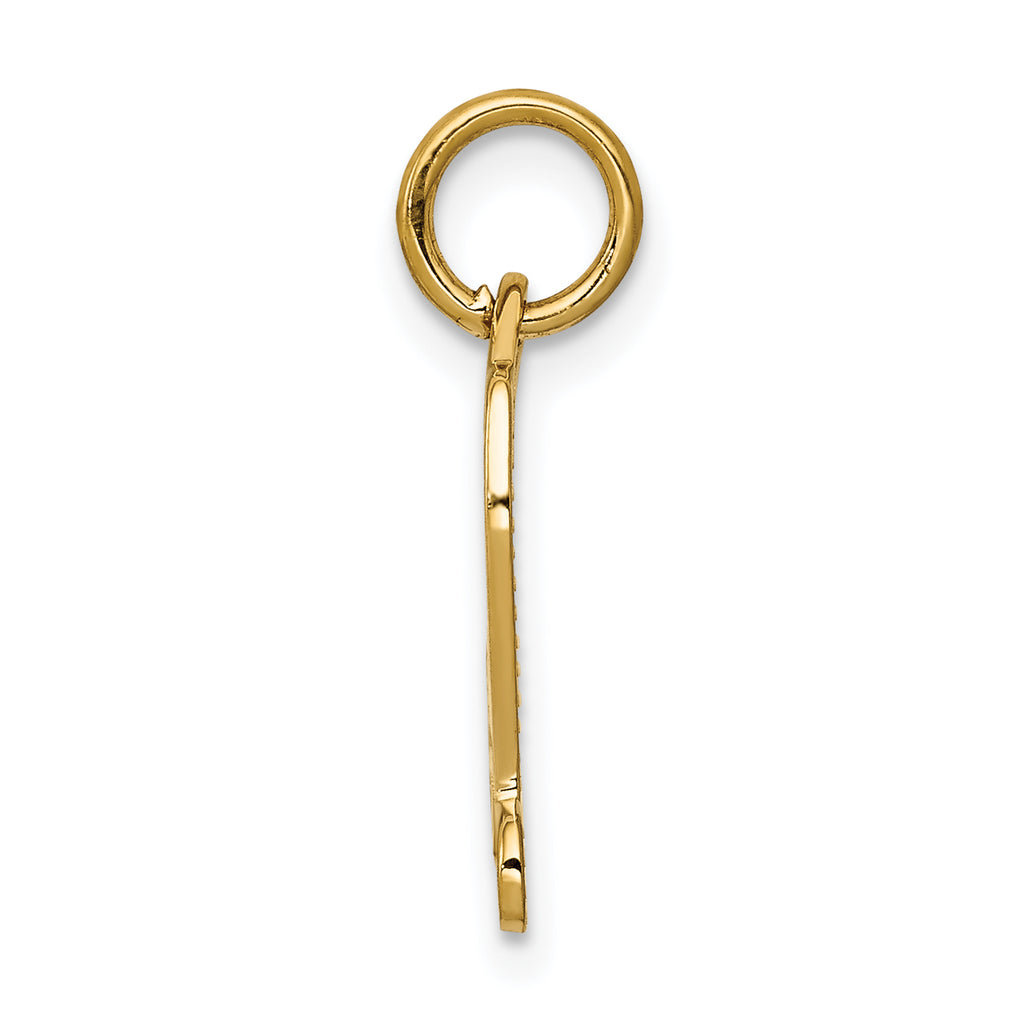 14K Gold Diploma Charm with Flat Back  Elegant Themed Pendant
