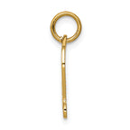 14K Gold Diploma Charm with Flat Back  Elegant Themed Pendant