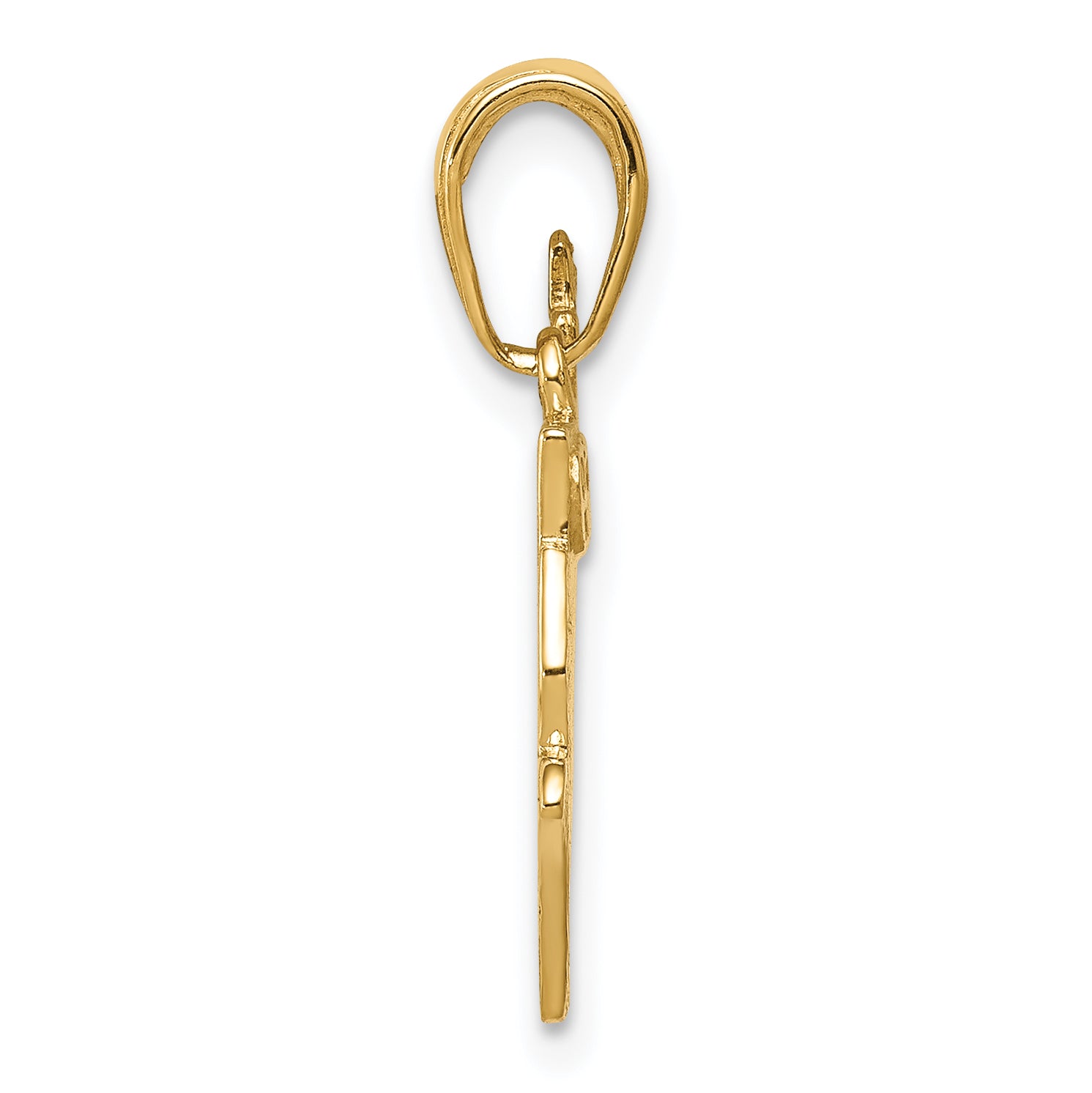 14K Gold Bible with Praying Hands and Cross Pendant Solid, Casted Design Secondary image