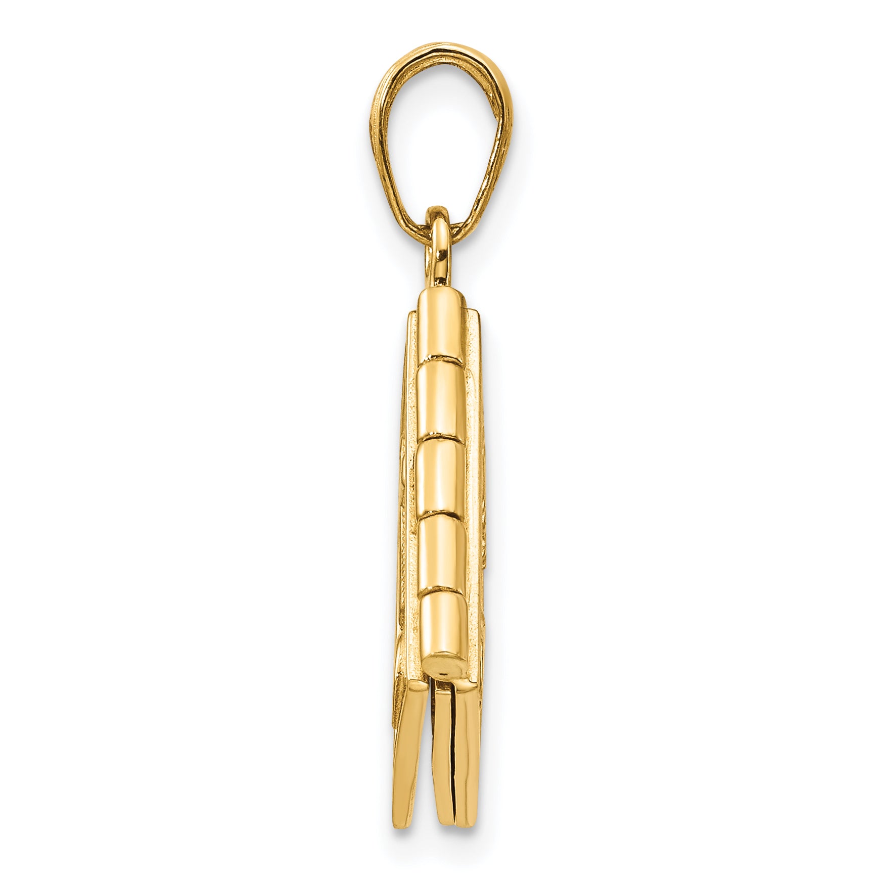 14K Gold 3D Serenity Prayer Book Pendant with Moveable Pages