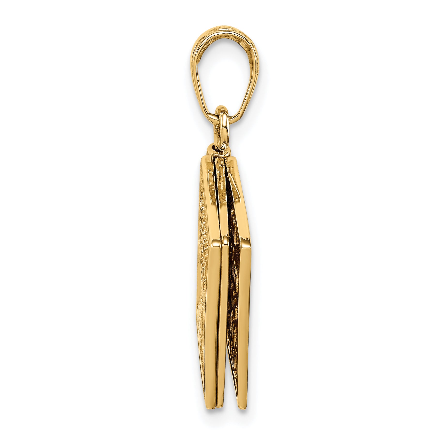 14K Gold 3D Serenity Prayer Book Pendant with Moveable Pages