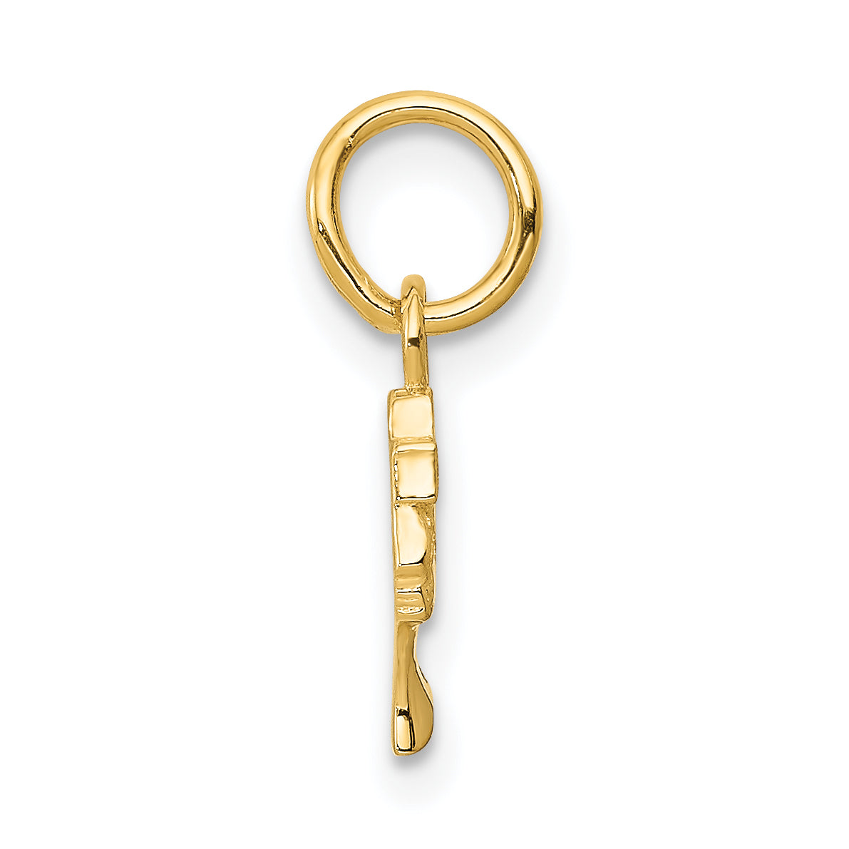 14K Gold Nefertiti Charm Pendant Solid, Flat Back, Themed Design Secondary image