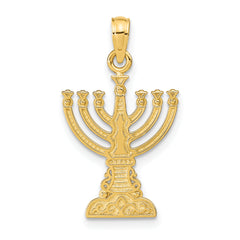 14K Menorah Pendant