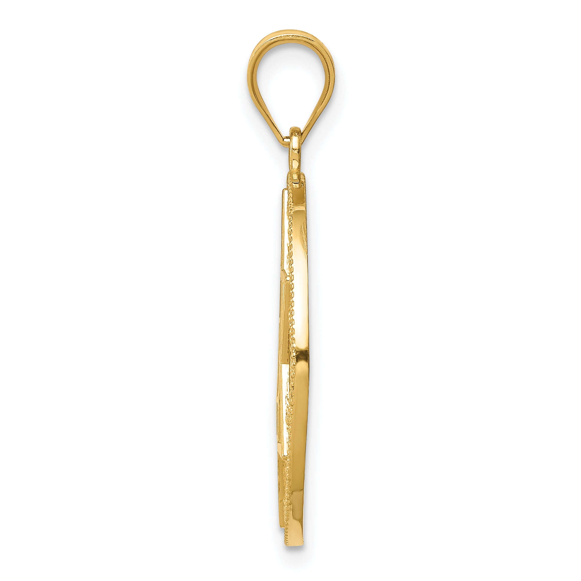 14K Gold Star of David Circle Pendant  Solid, Elegant Design by Sophia Jewelers
