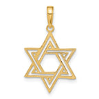 14K Gold Star of David Pendant with Solid Casted Design  Elegant and Timeless