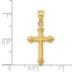 14K Gold Passion Cross Pendant Solid Casted Elegant Design by Sophia Jewelers