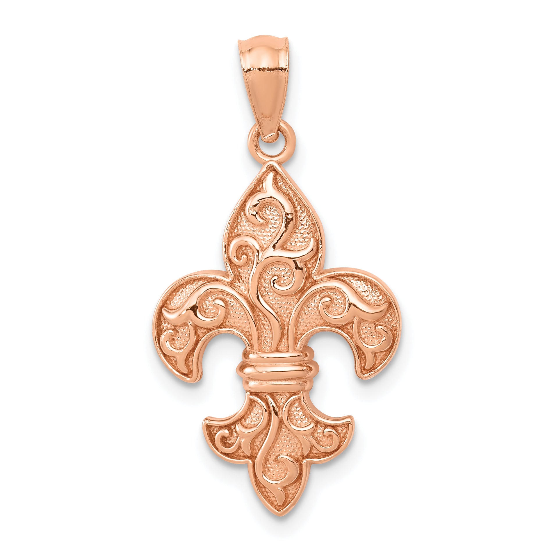 14k Rose Gold Fleur de lis Pendant Main image