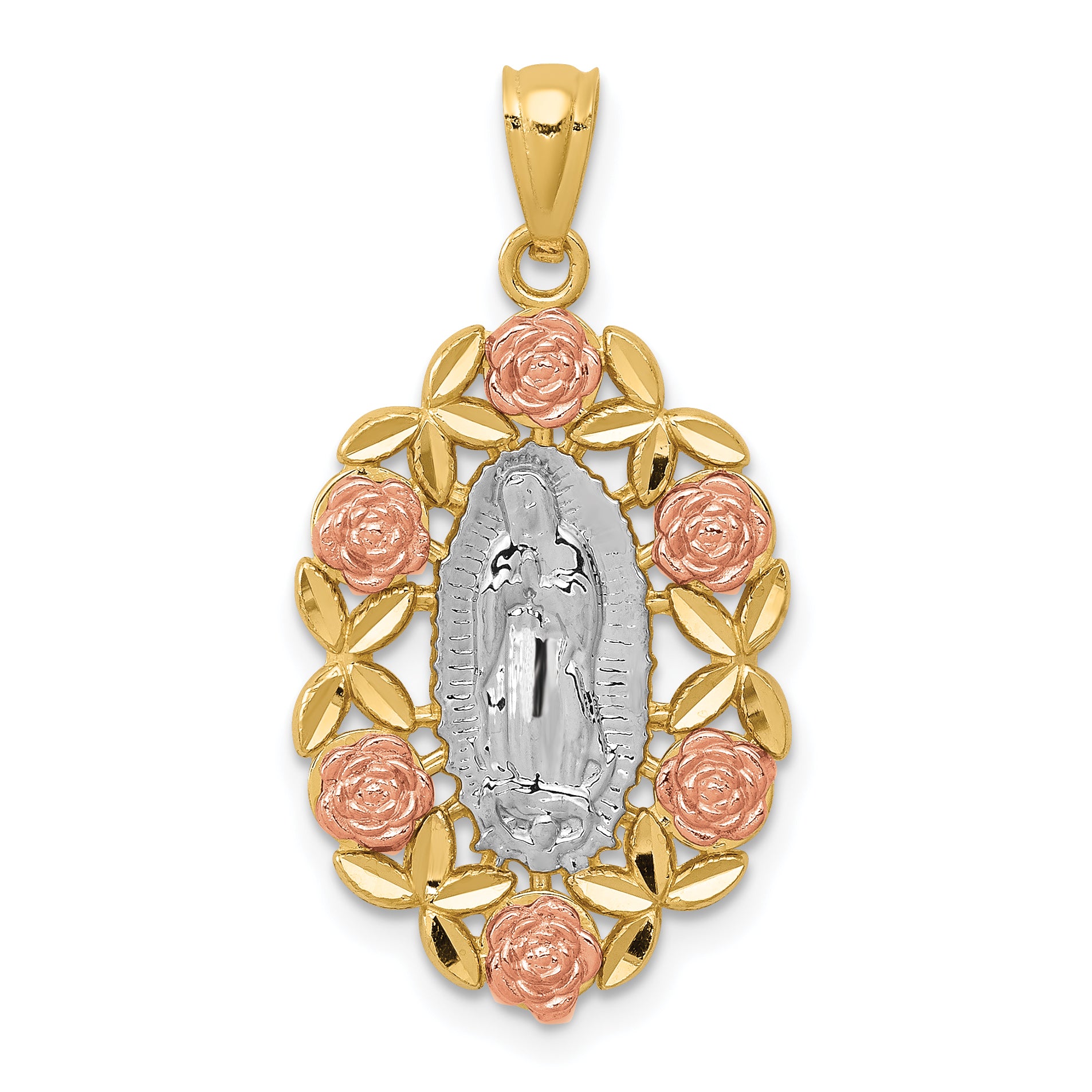 14K Two-Tone w/White Rhodium Guadalupe Pendant Main image