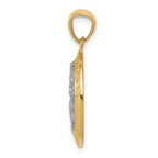 14K Gold St. Christopher Pendant with Rhodium Accent and Polished Finish