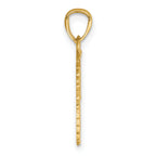 14K Yellow Gold Diamond-Cut Break Apart Wings Pendant for Unisex Elegance