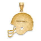 14K Gold Polished Football Helmet Pendant for Men  Bold & Textured Design