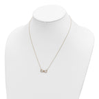 14K Gold Polished Infinity Heart Necklace for Women Elegant 18 Ropa Chain