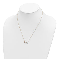 14K Gold Polished Infinity Heart Necklace for Women Elegant 18 Ropa Chain