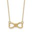 14k Polished Infinity w/Heart Necklace