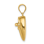 14K Polished 3D Baby Shoe Pendant