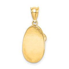 14K Polished 3D Baby Shoe Pendant