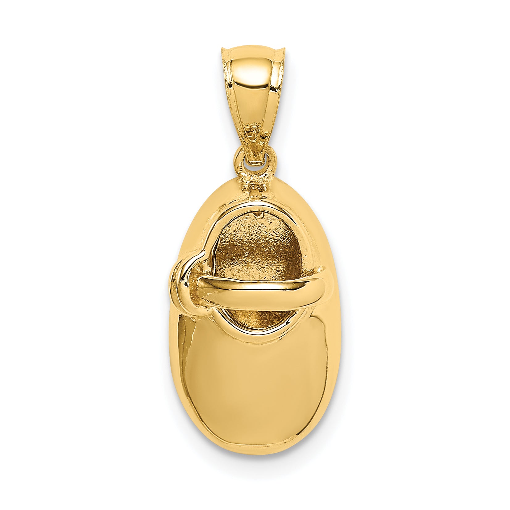 14K Polished 3D Baby Shoe Pendant Main image