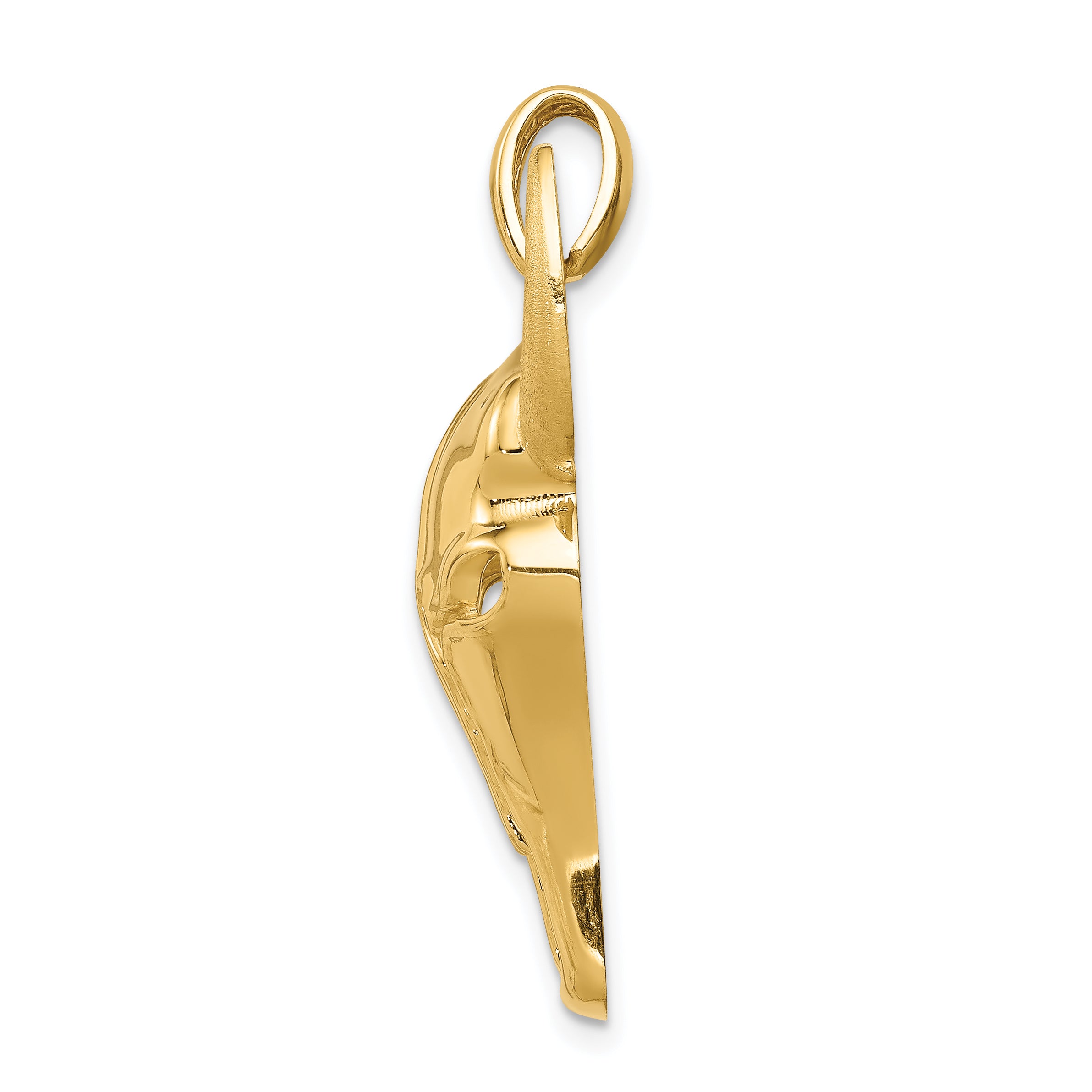 14K Steer Skull Pendant Secondary image