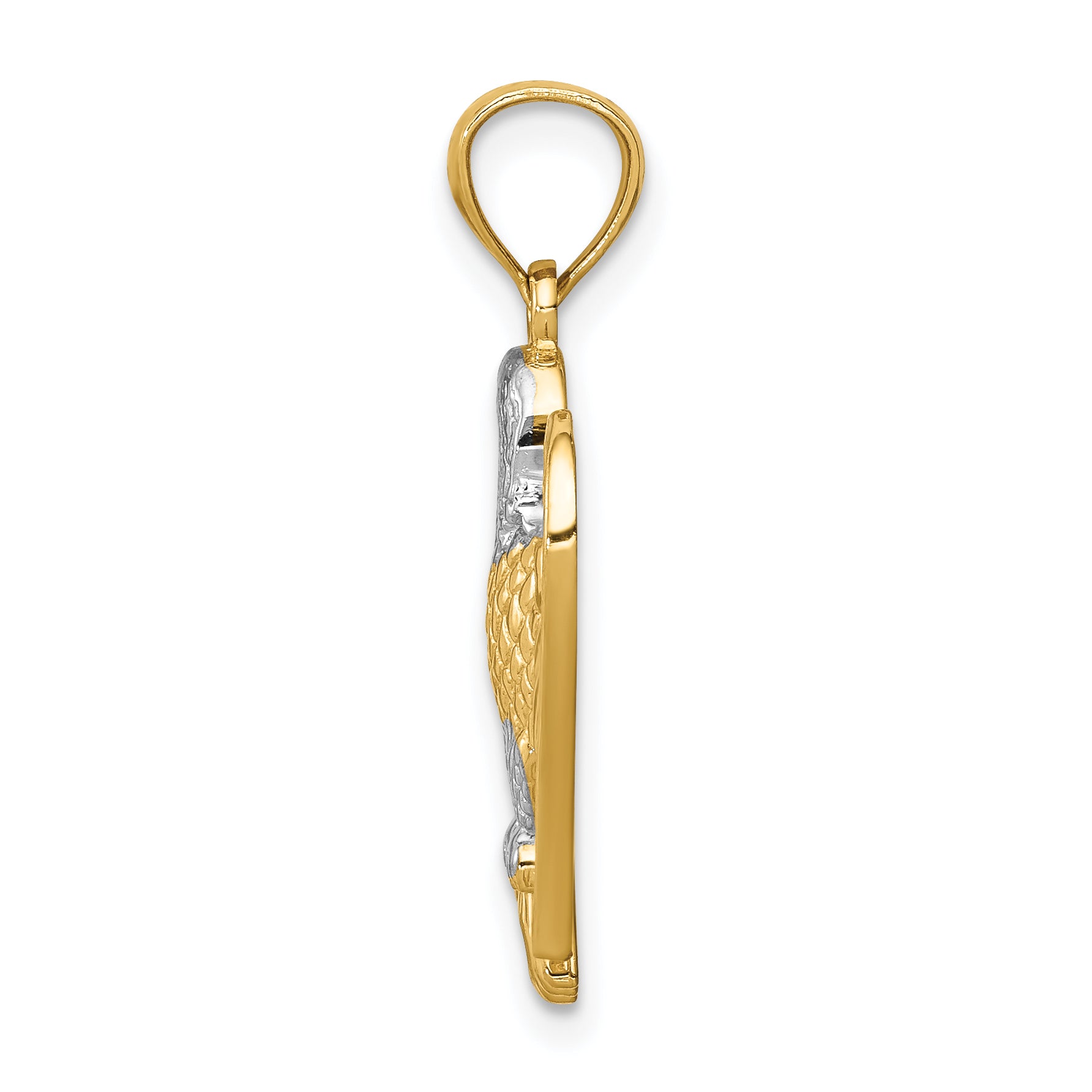 14K w/White Rhodium Eagle Pendant Secondary image